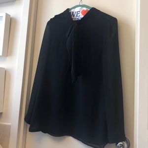 Tie collar classy blouse